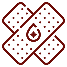 Emergency icon: uncontrolled bleeding in pets requiring immediate veterinary attention