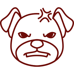 Emergency icon: dog bite and dog fight injuries requiring urgent veterinary care