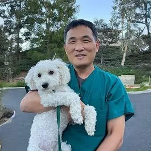Richard Kim, veterinary staff member at Mission Veterinary Clinic in Granada Hills, CA
